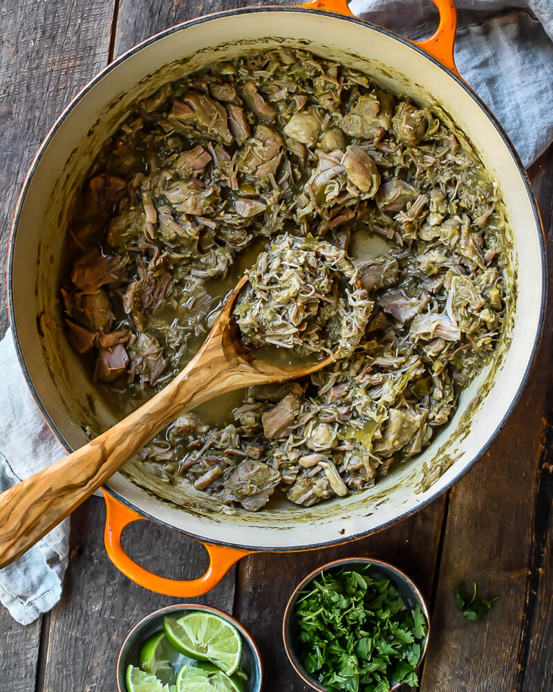 Beer Braised Pork Shoulder with Hatch Green Chiles