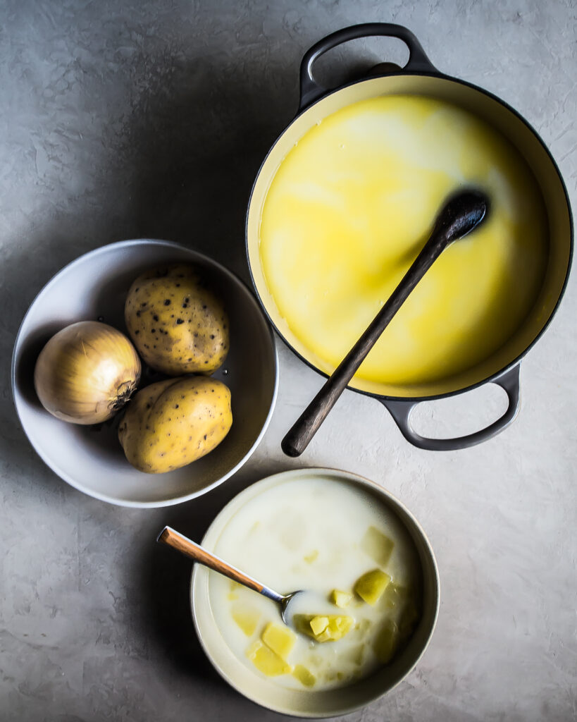 Creamy Potato Soup with Crouton Gremolata