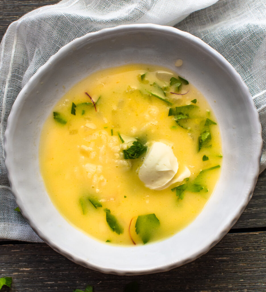 Lemon Orzo Egg Soup
