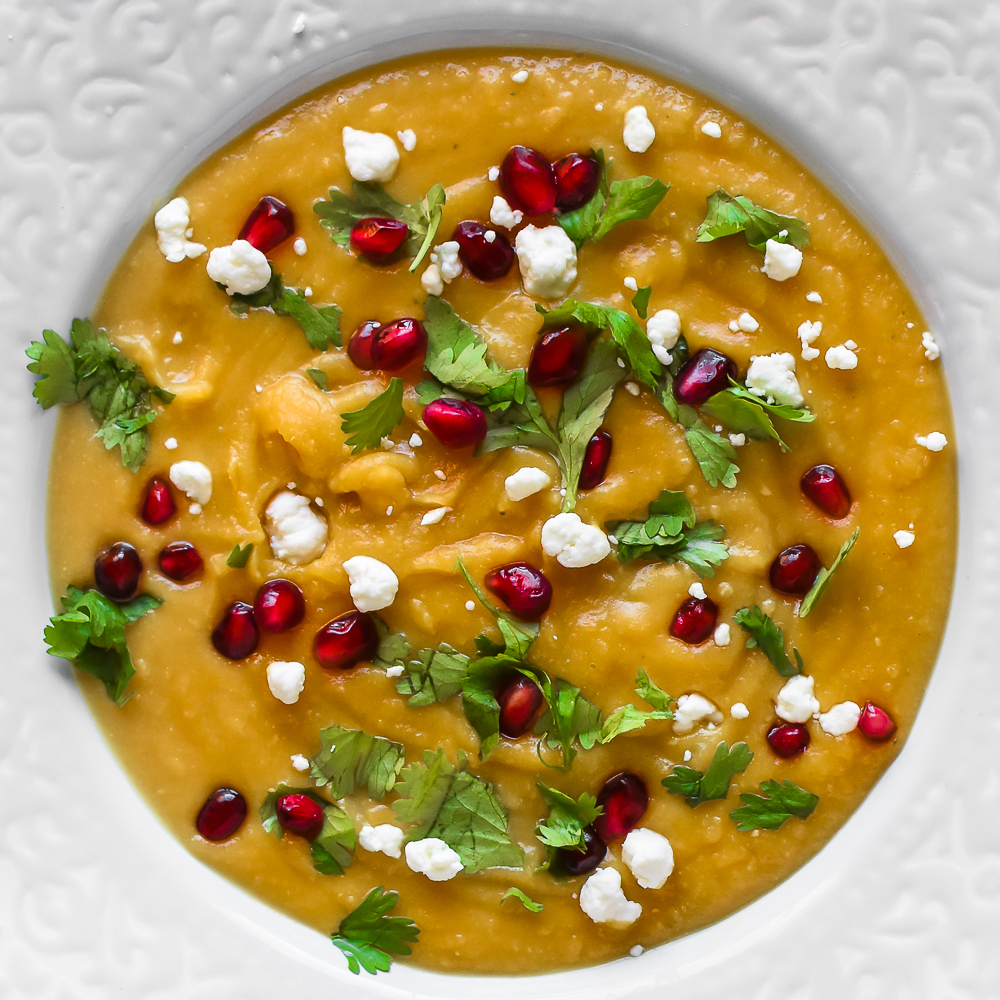 Roasted Butternut Squash and Red Lentil Soup