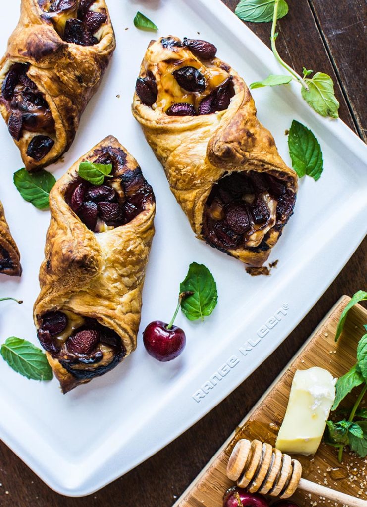 Cherry and Brie Honey Puff Pastry