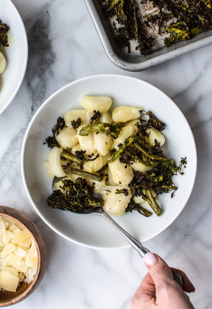 Gnocchi with Spicy Roasted Baby Broccoli