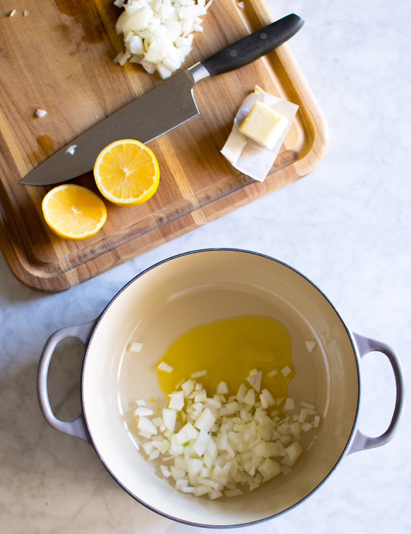 Lemon Arborio Rice Soup