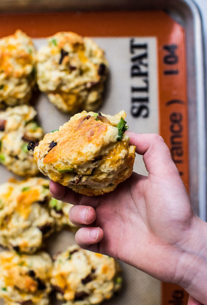 Cheddar Bacon Drop Biscuits