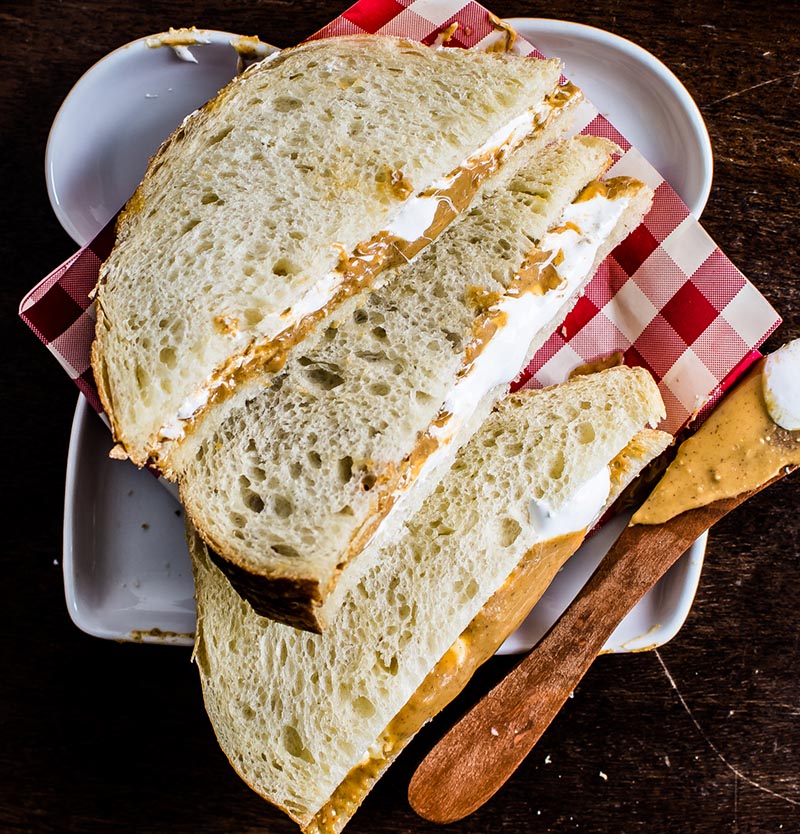Peanut Butter Marshmallow Fluff Sandwich