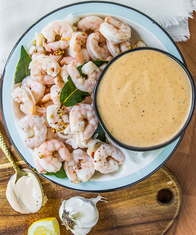 Pickled Shrimp with Mississippi Comeback Sauce