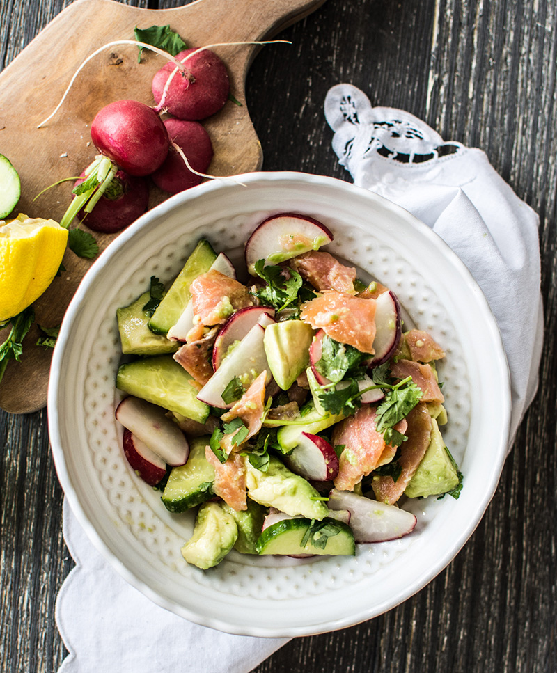 Smoked Salmon Avocado Salad