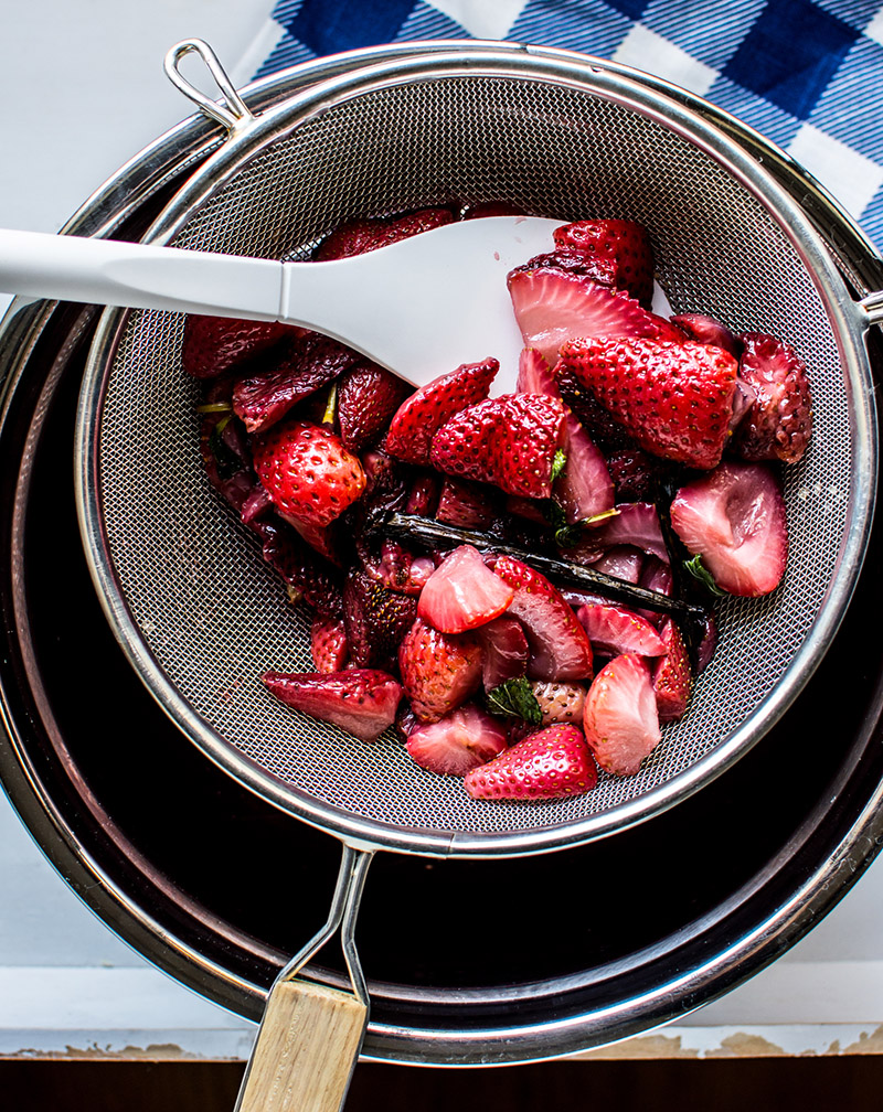 Chilled Strawberry Soup with Mint Whipped Cream