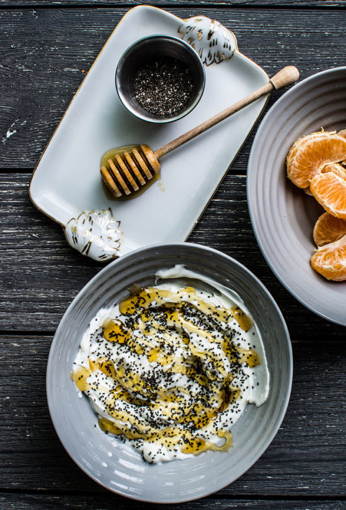 Greek Yogurt, Honey and Chia Seeds