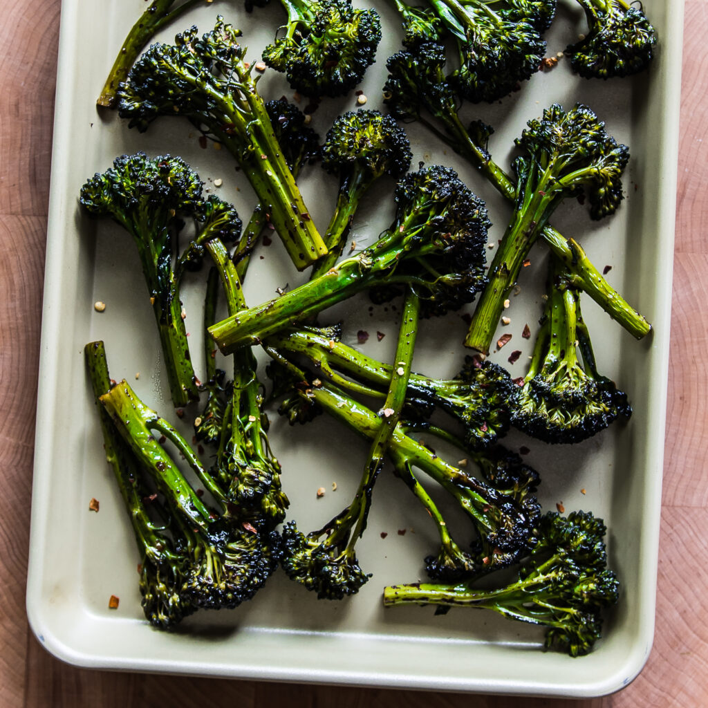 Miso Balsamic Roasted Broccolini