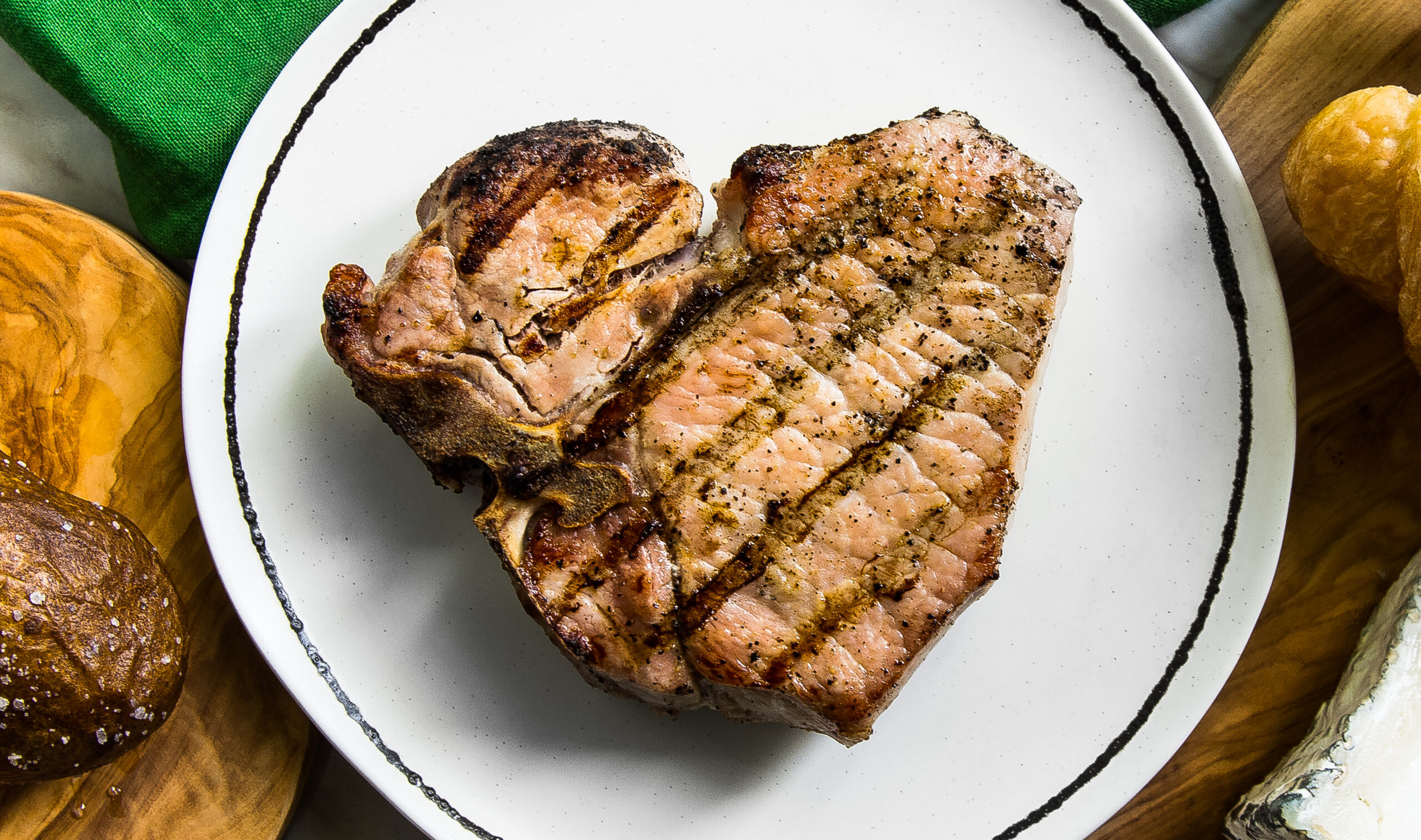 Grilled Peppery Pork Chops