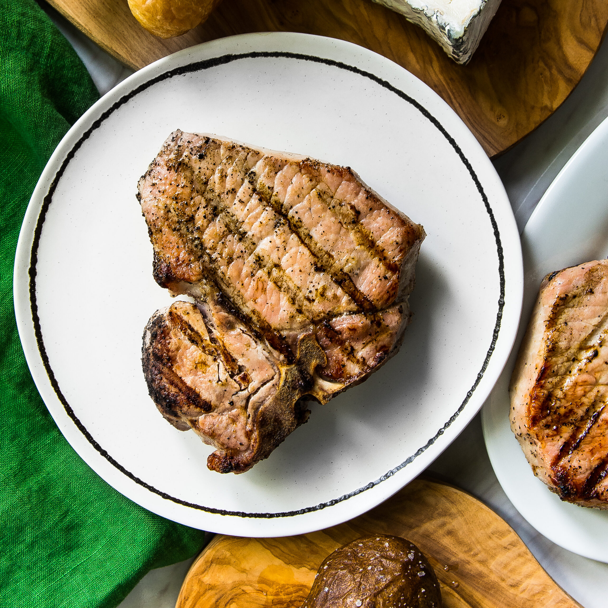 Grilled Peppery Pork Chops