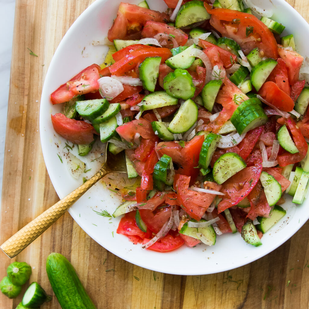 Tomato and Cucumber Sumac Salad
