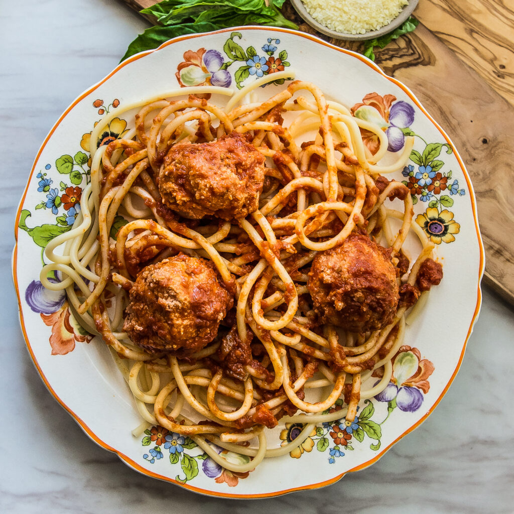 Bologna Meatballs in Red Sauce