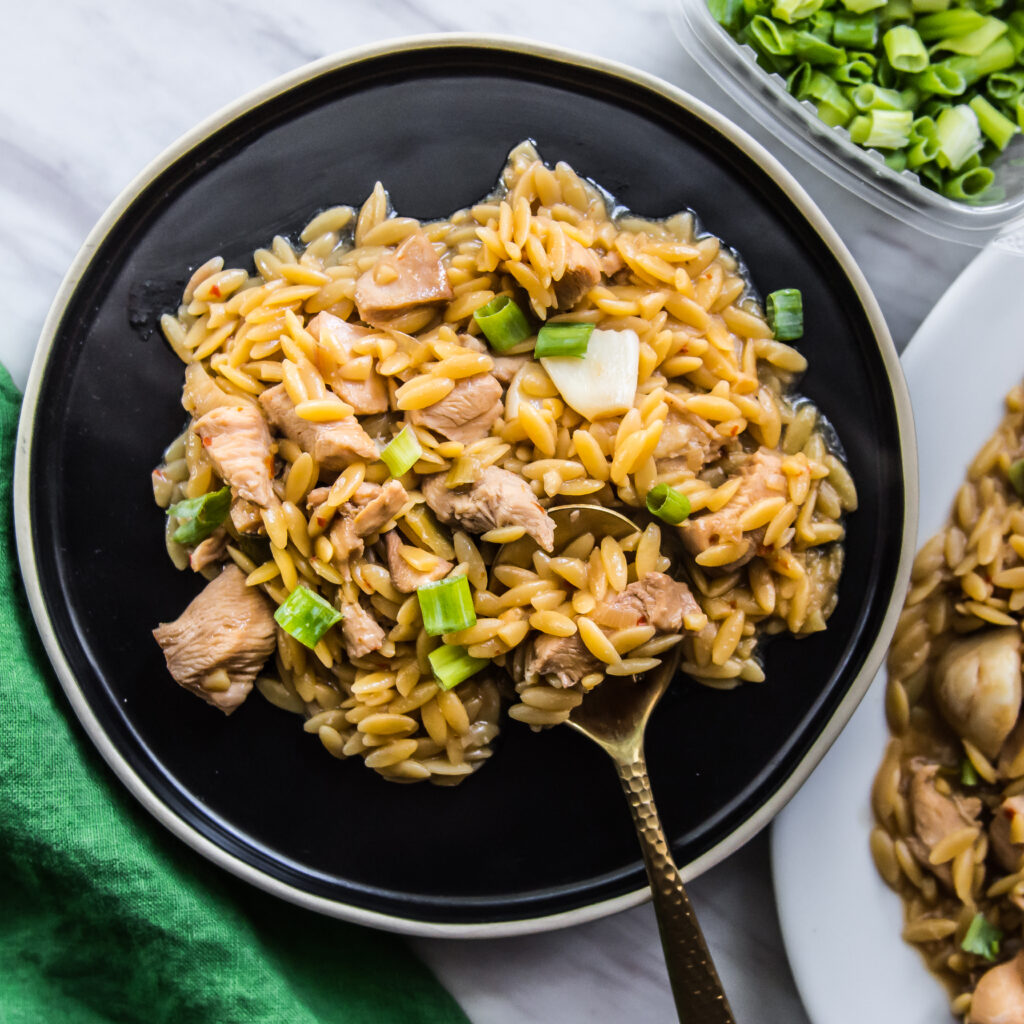 One-Pan Sesame Chicken and Orzo