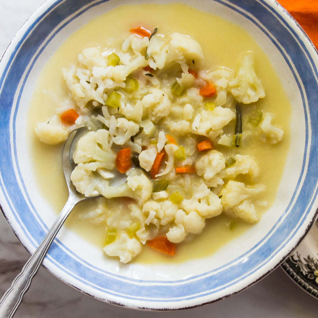 Creamy Cauliflower Rice Soup